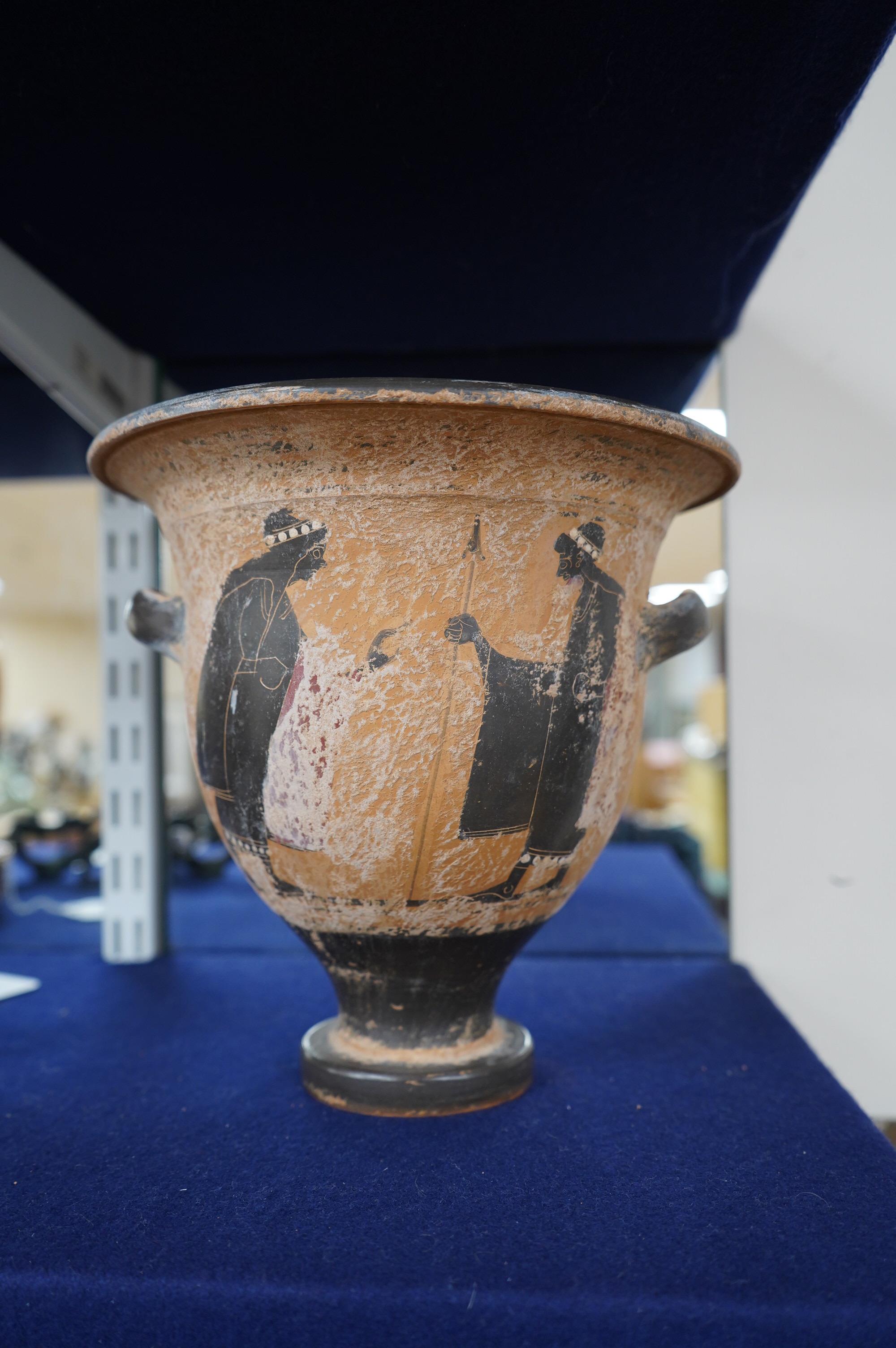 An Ancient Greek? bell krater, 21cm high. Condition - fair to good